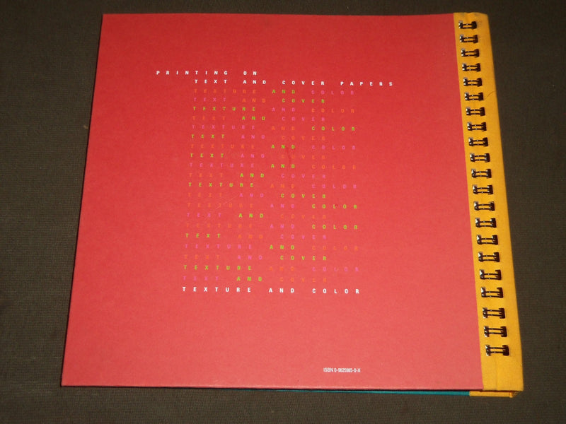 1990 PRINTING ON TEXT AND COVER PAPERS SPIRAL BOUND BOOK - KD 3665