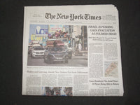 2023 OCTOBER 14 NEW YORK TIMES - ISRAEL PUSHING GAZA EVACUATION AS SOLDIERS MASS