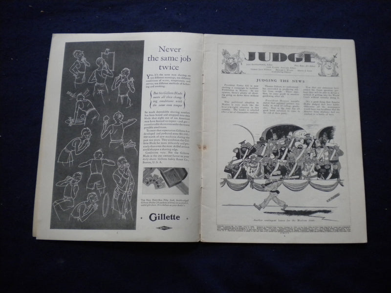 1929 MAY 11 JUDGE MAGAZINE - DR. SEUSS ILLUSTRATIONS - A GOOD IRON SHOT!- B 437O