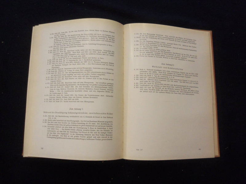 1921 FRANS HALS HARDCOVER BOOK - GERMAN TEXT - KD 8349