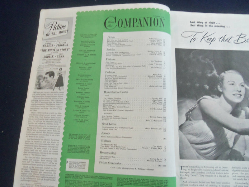 1950 OCT WOMAN'S HOME COMPANION MAGAZINE - TAYLOR CALDWELL NOVEL - ST 1115G
