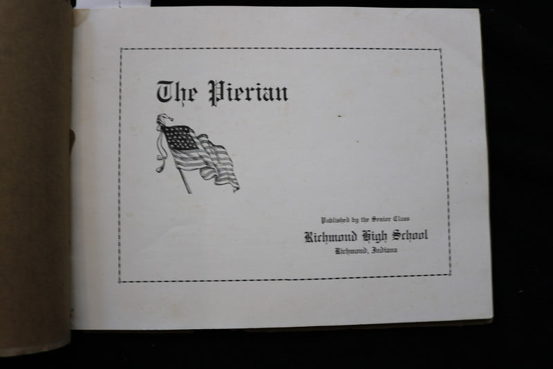 1918 THE PIERIAN - RICHMOND HIGH SCHOOL YEARBOOK - INDIANA - K 2880