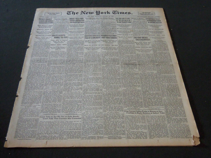 1926 JANUARY 30 NEW YORK TIMES - HEROISM OF CREW IN ANTINOE RESCUE - NT 5615