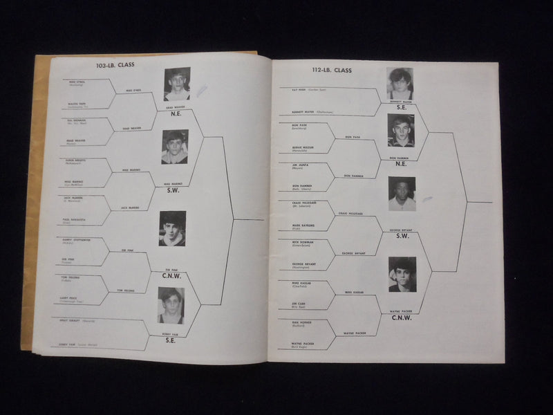 1971-1977 P.I.A.A. WRESTLING CHAMPIONSHIP PROGRAMS - LOT OF 9 - O 2136O