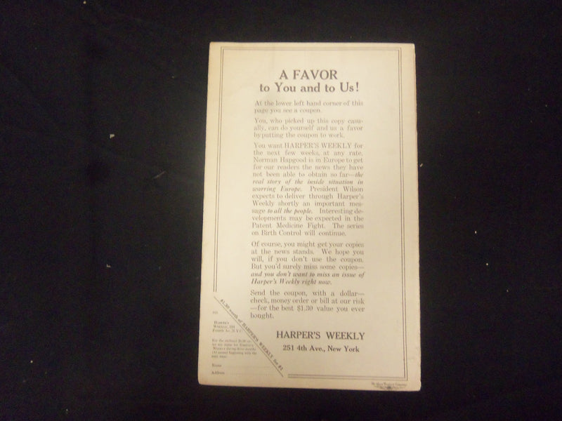 1915 MAY 15 HARPER'S WEEKLY MAGAZINE - NICE ARTICLES & ILLUSTRATIONS - ST 2508