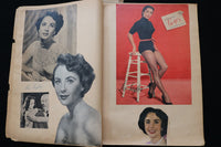 HOLLYWOOD ACTRESSES SCRAPBOOK - ELIZABETH TAYLOR - MARILYN MONROE - E 24917