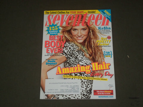 2010 NOVEMBER SEVENTEEN MAGAZINE - KESHA COVER - B 1723
