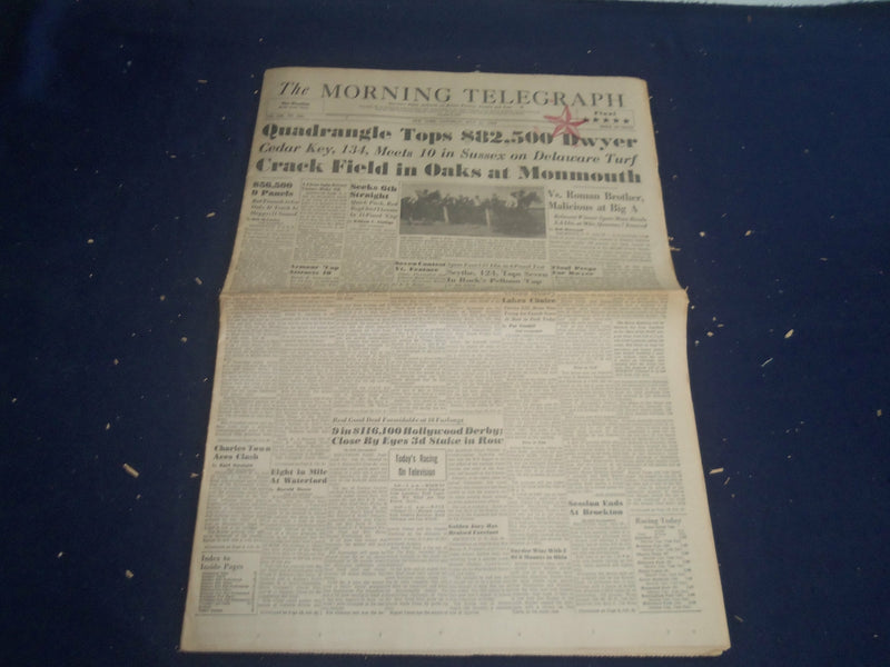 1964 JULY 11 THE MORNING TELEGRAPH - QUADRANGLE TOPS $82,500 DWYER - NP 5557