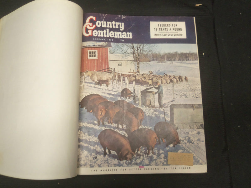 1952 JANUARY-DECEMBER COUNTRY GENTLEMAN BOUND MAGAZINE VOLUME - R 729V