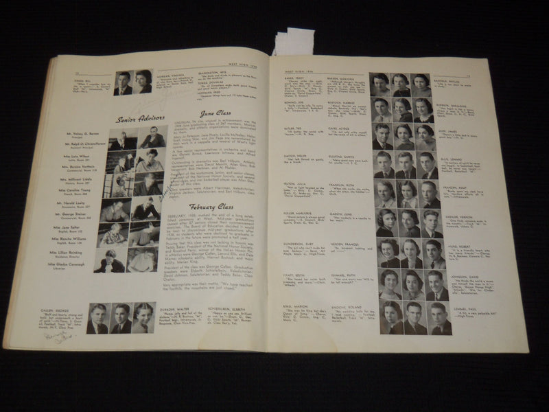 1938 WEST HIGH SCHOOL GRADUATION PROGRAM - WISCONSIN - LIFE AT WEST - K 1058