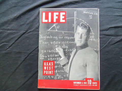 1941 NOVEMBER 3 LIFE MAGAZINE - WEST POINT CADET - L 259