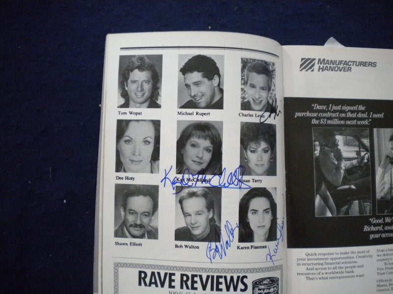 1991 CITY OF ANGELS PLAYBILL - 15 SIGNATURES ON THE COVER & INSIDE PAGES- J 8320