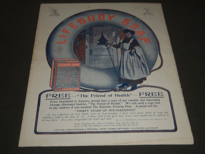 1902 JANUARY 25 THE SATURDAY EVENING POST MAGAZINE - ILLUSTRATED COVER- SP 1026