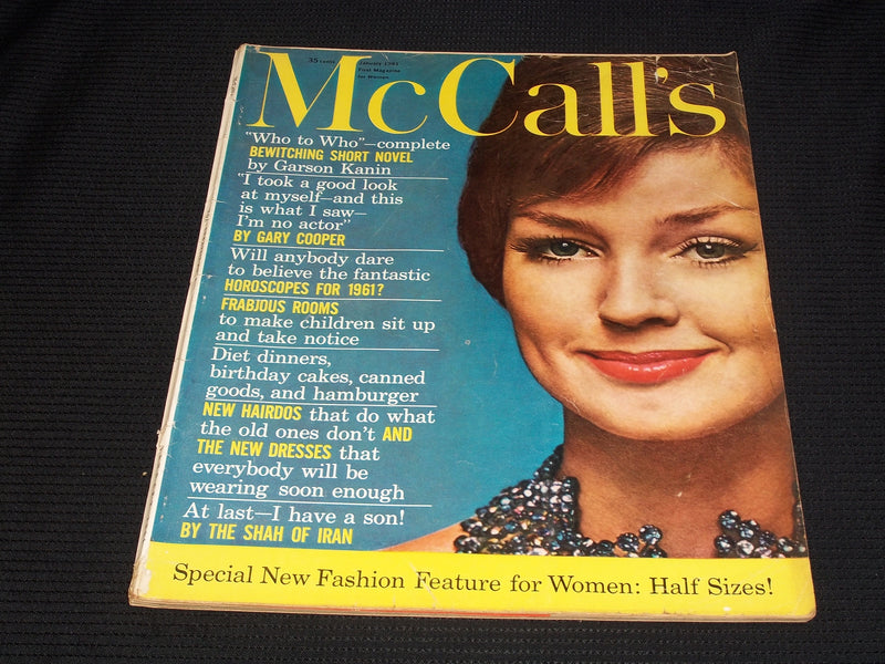 1961 JANUARY MCCALL'S MAGAZINE VERY NICE FRONT COVER & FULL PAGE ADS - E 2435