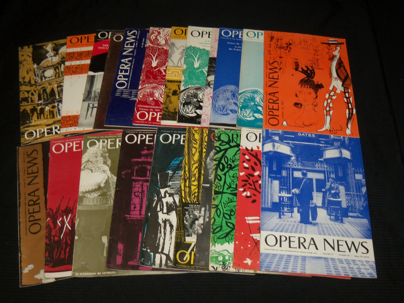 1957 OPERA NEWS MAGAZINE LOT OF 22 DIFFERENT ISSUES - O 2805F