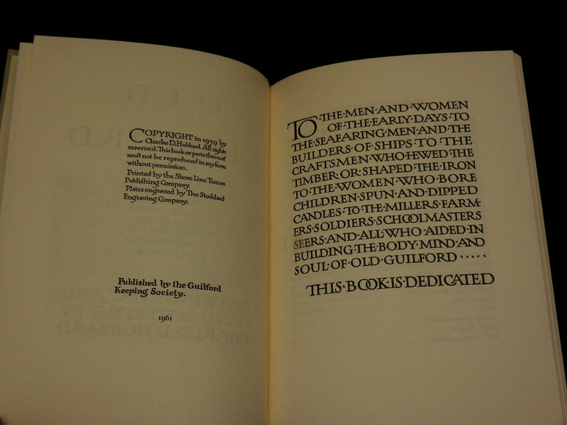 1961 OLD GUIFORD HARDCOVER BOOK BY CHARLES D. HUBBARD - KD 6028