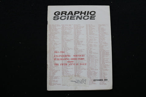1965 SEPTEMBER GRAPHIC SCIENCE MAGAZINE - SP 4180M