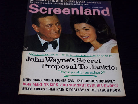 1970 MAY SCREENLAND PLUS TV LAND MAGAZINE - JOHN WAYNE & JACKIE - E 13574