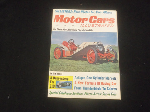 1964 AUGUST MOTOR CARS ILLUSTRATED MAGAZINE - ANTIQUE 1 CYLINDER MARVELS- J 7823