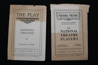 1927 NATIONAL THEATRE PROGRAM - LOT OF 2 - WASHINGTON, D.C. - K 2829