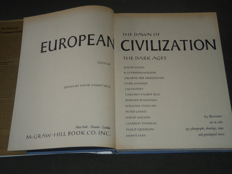 1965 THE DAWN OF EUROPEAN CIVILIZATION BOOK - GREAT PHOTOS - I 443
