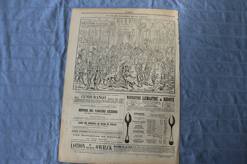 1872 APRIL 21 LE GRELOT NEWSPAPER - PAS DE CHANCE - FRENCH - NP 8583