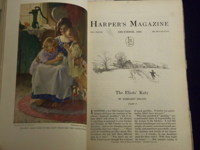 1923 DECEMBER HARPER'S MAGAZINE - MAXFIELD PARRISH JELL-O AD - ST 5605