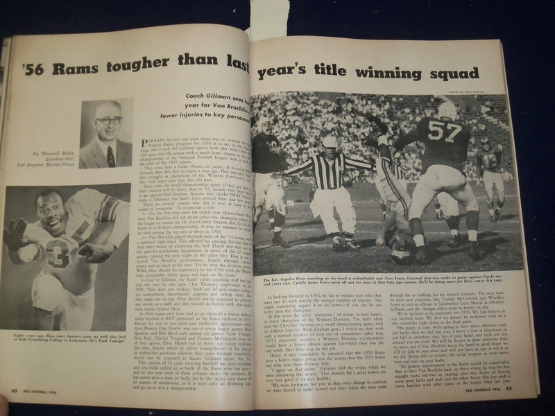 1956 PRO FOOTBALL MAGAZINE - B 6527