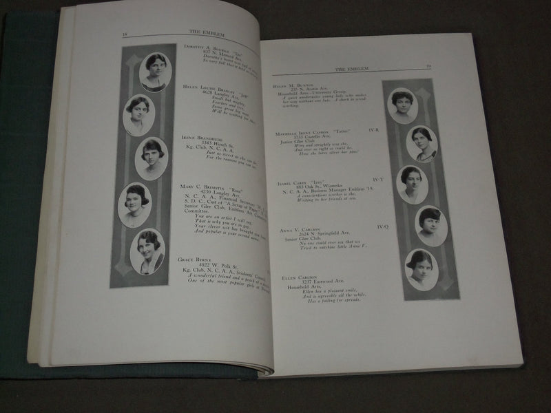 1919 THE EMBLEM CHICAGO NORMAL COLLEGE YEARBOOK - ILLINOIS - PHOTOS - YB 1131