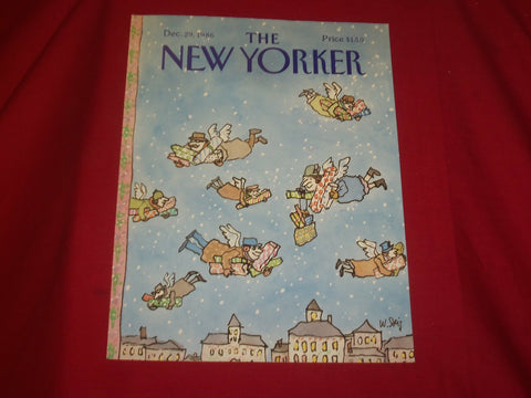 1986 DECEMBER 29 NEW YORKER MAGAZINE FRONT COVER ONLY - GREAT ART FOR FRAMING