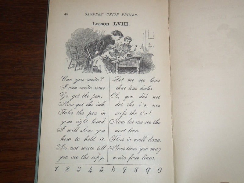 1866 THE UNION PICTORIAL PRIMER BOOK BY CHARLES SANDERS - K 1295