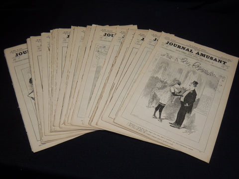 1893 JOURNAL AMUSANT ILLUSTRE FRENCH MAGAZINE LOT OF 29 - FASHION ILLUS- O 3197G