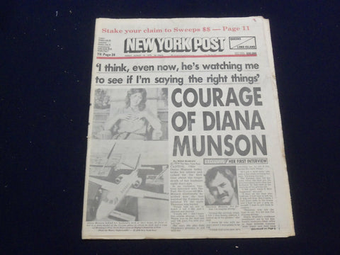 1979 AUGUST 10 NEW YORK POST NEWSPAPER - COURAGE OF DIANA MUNSON - NP 5184