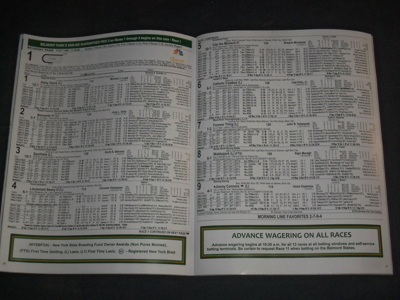 2014 JUNE 7 146TH RUNNING OF THE BELMONT STAKES PROGRAM - B 6463
