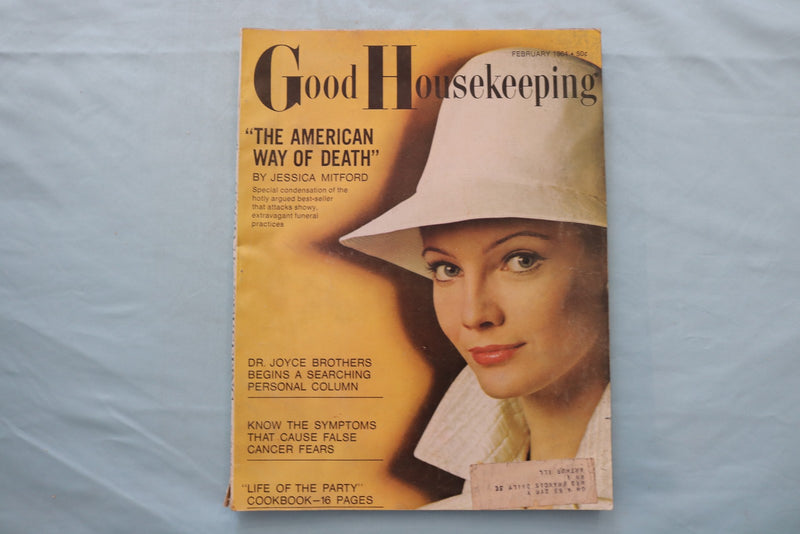 1964 FEBRUARY GOOD HOUSEKEEPING MAGAZINE - FASHION MODEL COVER - E 26627