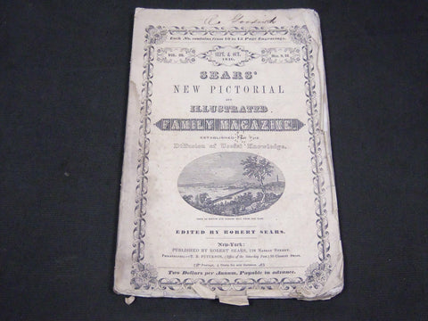 1846 SEPT/OCT SEARS' NEW PICTORIAL MAGAZINE EDITED BY ROBERT SEARS - J 5524