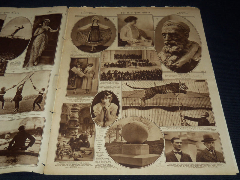 1922 APRIL 2 NEW YORK TIMES PICTURE SECTION - BABE RUTH - NICE PHOTOS - NT 9475