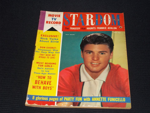 1959 JULY STARDOM MAGAZINE - RICKY NELSON COVER - E 13275