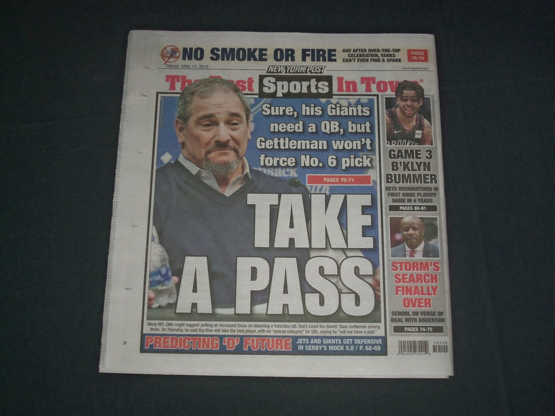 2019 APRIL 19 NEW YORK POST NEWSPAPER - THE MUELLER REPORT - TRUMP CLEAN