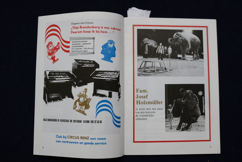 1981 CIRCUS RENZ 70 JAAR SOFTCOVER PROGRAM - 1911-1981 - DUTCH TEXT - K 603