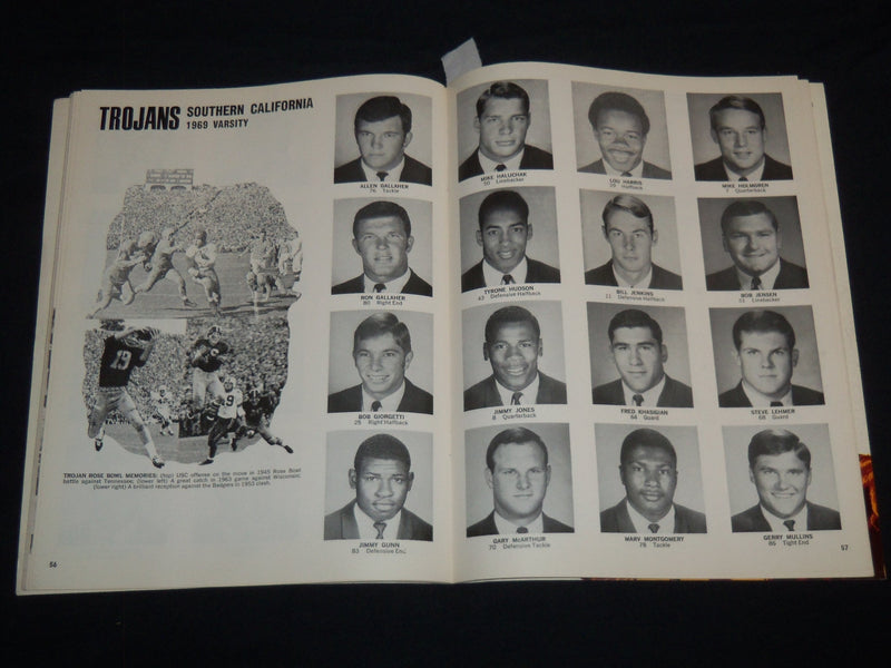 1970 ROSE BOWL PROGRAM - MICHIGAN VS. SOUTHERN CALIFORNIA - TICKET STUB - J 8696