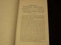 1908 DECEMBER AMERICAN STATISTICAL ASSOCIATION QUARTERLY MAGAZINE - K 1062