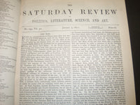 1871 JANUARY-JUNE SATURDAY REVIEW BOUND VOLUME - PUBLISHED IN LONDON - R 1146