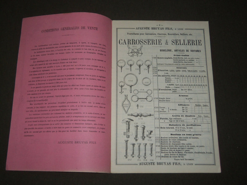 1900'S AUGUSTE BRUYAS FILS TARIF-ALBUM FRENCH CATALOGUE - FR 1273