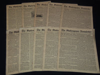 1955-1969 THE SHAKESPEARE NEWSLETTER MAGAZINE LOT OF 10 ISSUES - O 3638B