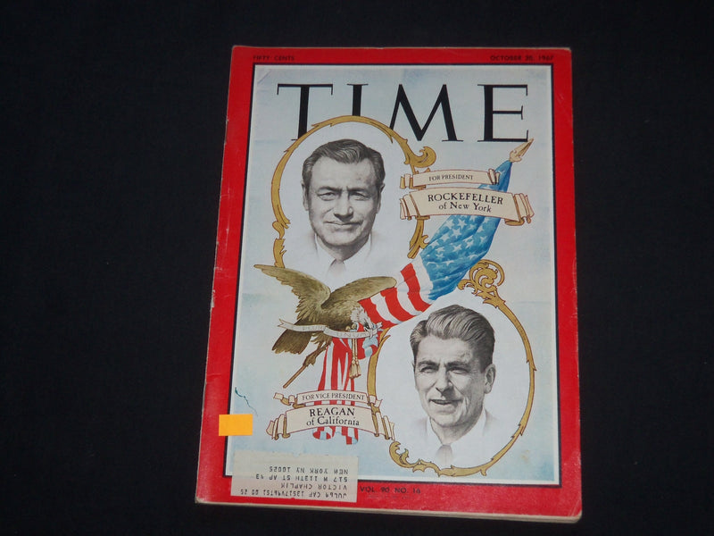 1967 OCTOBER 20 TIME MAGAZINE - NELSON ROCKEFELLER AND RONALD REAGAN - T 2028