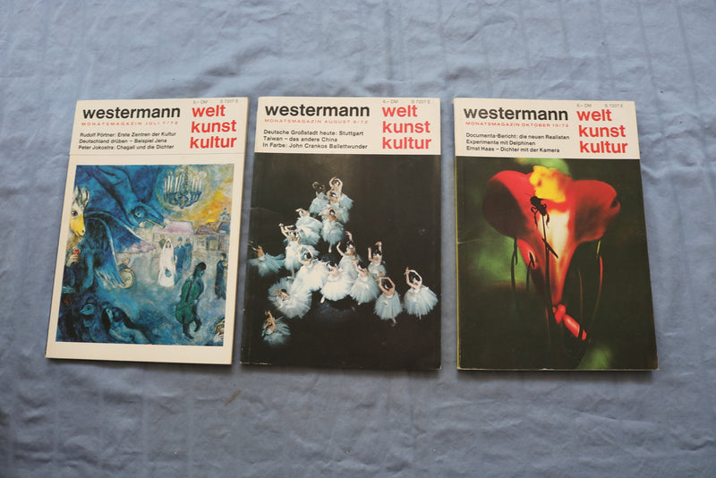 1971-1973 WESTERMANN MONATSMAGAZIN MAGAZINE - LOT OF 20 - GERMAN TEXT - O 3339