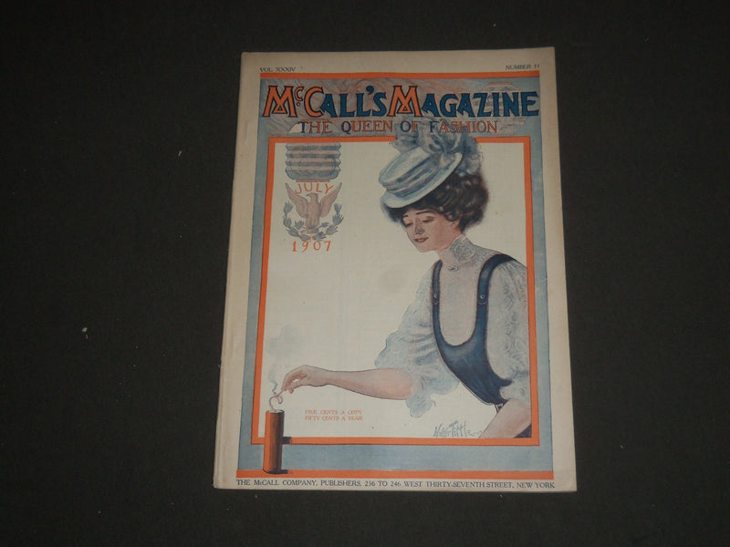 1907 JULY MCCALL'S MAGAZINE - GREAT FASHION ILLUSTRATIONS & ADS - ST 5382