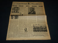 1963 JULY 20 CINCINNATI HERALD NEWSPAPER - ROCKS CRASH INTO NEGRO HOME - NP 4402