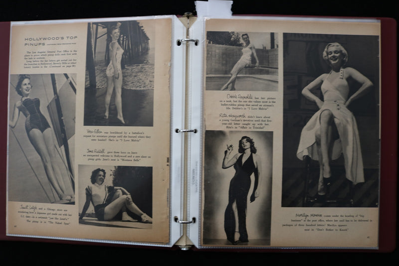 1950'S PHOTOPLAY MAGAZINE PIN-UPS SCRAPBOOK - E 24894